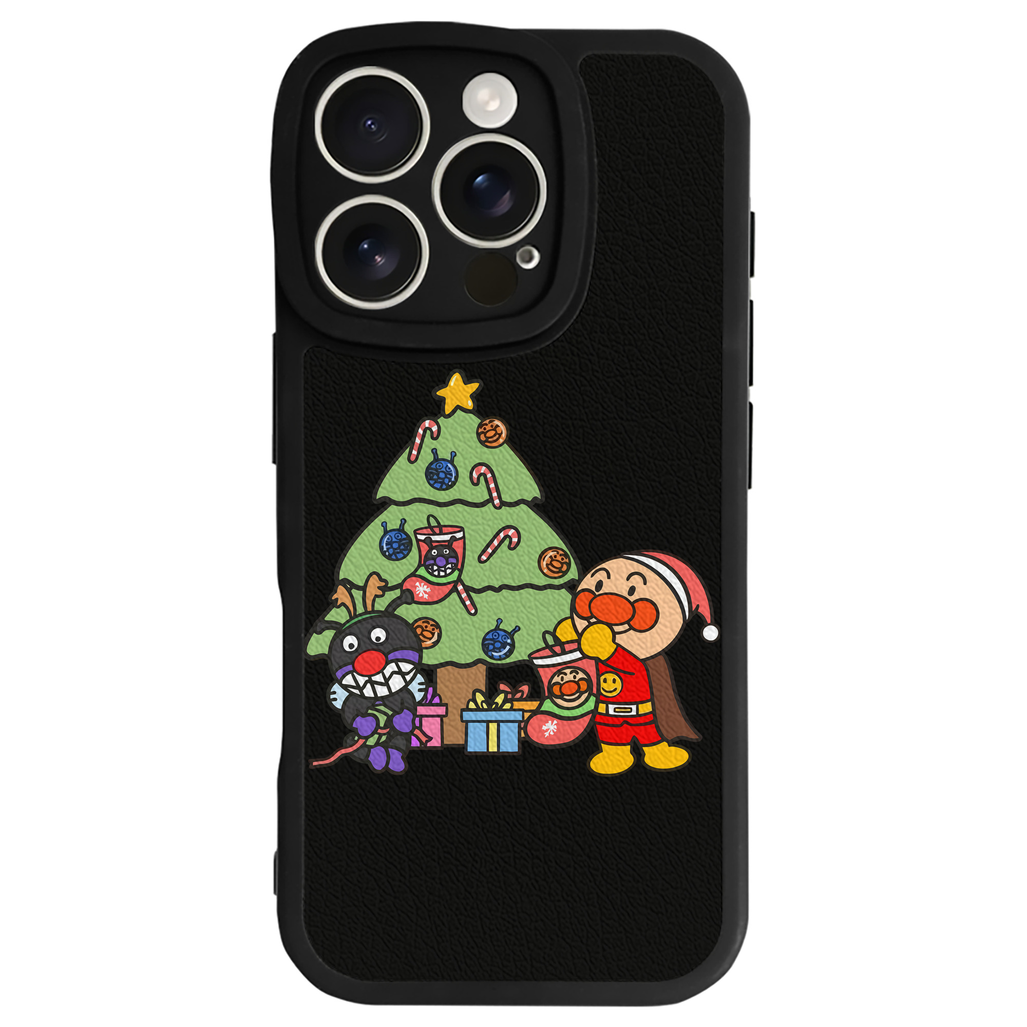（画像用） アンパンマン Anpanman 【iPhone 16シリーズ対応】シリコンスマホケース（レザー調） 材質：シリコン